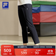 FILA 斐樂官方女士針織長褲2025年健身運動簡約基礎直口褲