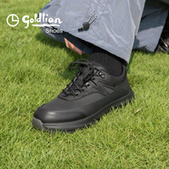 金利來(lái)（Goldlion）男鞋戶(hù)外休閑鞋2025秋季新款覆古潮流增高輕便防滑運動(dòng)鞋 黑灰 37 (按正常尺碼拍)