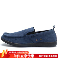 回力官方 一腳蹬男鞋夏季新款透氣布鞋男士舒適懶人帆布鞋子男qc HL912藍色 43