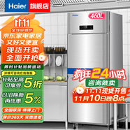 海爾（Haier）商用冰箱四門冰柜大容量不銹鋼立式冷藏保鮮柜冷凍速凍柜廚房酒店后廚高身雪柜 【升級(jí)海川款】201高精密不銹鋼 雙門全冷凍