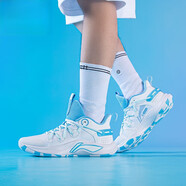 李寧（LI-NING）籃球鞋男閃擊8 TEAM2024夏季減震音速11全城9回彈運(yùn)動(dòng)鞋 ABPR045 標(biāo)準(zhǔn)白/月白藍(lán)ABPR045-4 42