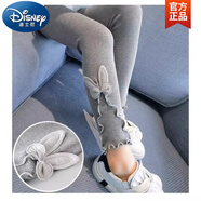 迪士尼（Disney）女童打底褲春秋薄款兒童連襪褲時尚百搭寶寶外穿褲子2025夏季新款 ~兔耳朵-灰色~ 100 cm