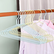 象太郎（TARO）象太郎衣架加粗加厚衣架宿舍學(xué)生曬衣服家用陽(yáng)臺掛衣實(shí)心深圳發(fā)貨 43.5cm[雙加粗凹槽浸塑衣架] 20個(gè)