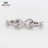 胖東來(lái)同款純銀扣頭925鍍銀鑲鉆珍珠水晶手串扣子項鏈孔雙排孔八 八字扣中號白金色