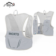 鷹圖（INOXTO）越野跑步背包輕量貼合背心2.5L馬拉松夏雙肩水壺包592M碼淺灰深藍