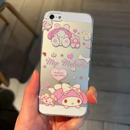 中掌柜殼膜一體適用iPhone8Plus手機貼膜蘋(píng)果5S保護套6S可愛(ài)卡通浮雕殼少女心4s全包軟邊碳纖維簡(jiǎn)約膜殼 單后殼愛(ài)心美樂(lè )蒂 iPhone4