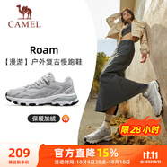駱駝（CAMEL）漫游復(fù)古慢跑鞋女加絨運動鞋子 K23S09L7014A 奶白/椰子灰 40