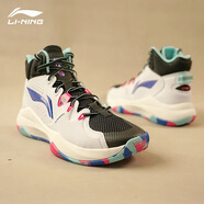 李寧（LI-NING）春季籃球鞋男鞋韋德音速高幫減震回彈實戰(zhàn)運動鞋專業(yè)比賽球鞋 標準白/黑色-1  41