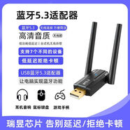 德萊美瑞昱藍牙5.4接收器電腦適配器模塊鍵盤(pán)鼠標耳機無(wú)線(xiàn)音箱互傳文件 瑞昱芯片5.3（雙天線(xiàn)款） 電腦專(zhuān)用藍牙