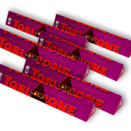三角（TOBLERONE）瑞士三角巧克力进口黑巧葡萄干牛奶白巧克力含蜂蜜及巴旦木糖100g 葡萄干6条 组合装 600g -24.9.4到期