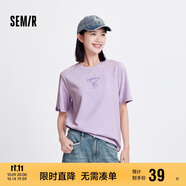 森馬大力水手聯(lián)名短袖T恤女圖案夏季寬松做舊復古風101324100062