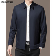 LESS IS MORE利郎男裝夾克中青年秋季男士翻領(lǐng)商務(wù)休閑行政干部爸爸裝外套 藏青色(翻領(lǐng)) XL (180) (體重建議140-160斤)