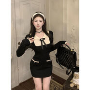 懿慈過年穿搭女衣服新年戰(zhàn)袍冬季套裝微胖mm毛呢外套女秋冬2024大碼純 連衣裙 3XL建議160-180斤