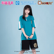 萌羽moeyu初音未來次元大發(fā)現(xiàn)拼接T恤miku拉鏈短袖上衣 初音未來次元大發(fā)現(xiàn)拼接T恤 3XL