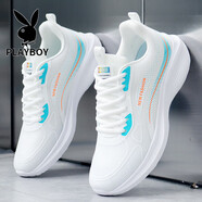 花花公子秋季運動(dòng)鞋男超輕軟底輕便減震跑步鞋網(wǎng)面透氣百搭韓版休閑網(wǎng)布鞋 松光-2378網(wǎng)面白色 38