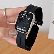 領(lǐng)優(yōu)創(chuàng)活適用oppo watch x表帶硅膠watch4pro磁吸折疊腕帶oppowatch3/2/1代運(yùn)動(dòng)智能SE撞色拼接個(gè)性替換帶 黑色 【純色硅膠表帶】 適用：OPPO watch4Pro