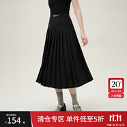 范思藍恩法式西服外套女短款學院風高腰A字半裙西裝套裝24FS11137 黑色半裙 S