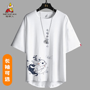 稻草人（MEXICAN）短袖t恤男夏季日系動(dòng)漫印花體恤衫潮流半袖衣服 288白色 XL