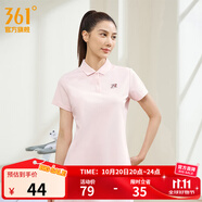 361°運(yùn)動(dòng)翻領(lǐng)t恤2025年春夏季新款休閑透氣短袖情侶POLO衫開學(xué)季 【女款】千禧粉 3XL