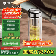 萬(wàn)象（WANXIANG）雙層玻璃杯V49RL商務(wù)辦公便攜裝鈦黑亮便攜車載大容量居家泡茶杯