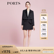 PORTS女裝春夏新款短款西裝外套 黑色 2