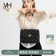 VANESSA HOGAN VH包包女包茵然軟包2025夏季輕奢鏈條單肩斜挎包生日禮物送女友 黑色大號（容量升級）