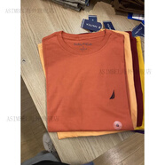 諾帝卡Nautica/ 男士圓領(lǐng)經(jīng)典刺繡透氣小標(biāo)短袖T恤 VR8100-8CA卡宴橙 XS代購
