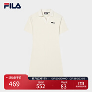 FILA 斐樂官方女子針織連衣裙時尚修身POLO領(lǐng)短袖裙子 茭白-IV XL (175) 92A