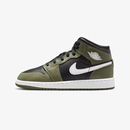 耐克（NIKE） AIR JORDAN 1 GS AJ1 喬1 籃球鞋 BQ6931 黑 中橄欖綠 白色DQ8423-092 36