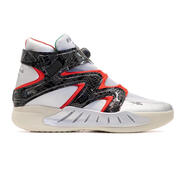 銳步（Reebok）男士運動板鞋氣墊緩震高幫支撐透氣設計可調節(jié)鞋帶銀色金屬銀 silver / silver metallic  43