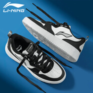 李寧（LI-NING）鞋子男鞋2024秋冬季新款運(yùn)動(dòng)板鞋男厚底低幫經(jīng)典休閑鞋增高小白鞋 標(biāo)準(zhǔn)白/黑色 40