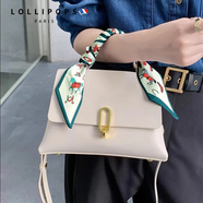 LOLLIPOPS包包輕奢小眾高級感女包2025新款斜挎包女時(shí)尚真皮手提包女大容量 奶昔白 中包