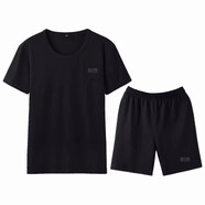 戎衛(wèi)者公發(fā)t恤藏青黑色體能服男夏季訓(xùn)練服圓領(lǐng)衫安保服 套裝【莫代爾棉T恤+莫代爾棉短褲 XXL/115
