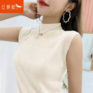紅蜻蜓 T恤女2025夏季女裝韓版新款時(shí)尚百搭修身無(wú)袖背心打底衫女上衣襯 白色 均碼