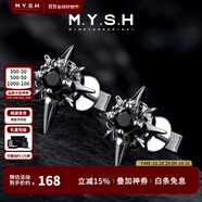 銘揚(yáng)飾海 925銀耳釘男士潮流韓版?zhèn)€性男款耳飾單只耳環(huán)時尚飾品禮物送男友 一對