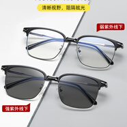 益盾大愛(ài)素顏眼鏡大馬克賽科技變色防藍光眼鏡開(kāi)學(xué)