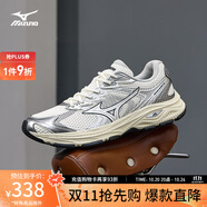 美津濃（MIZUNO）【RACER V2】25年新款高街機(jī)能復(fù)古潮流慢跑鞋男女緩震透氣跑鞋 06 淺黃色/銀色/深杏色 42 (270mm)