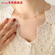WSAY胖東來品質(zhì)星星項鏈歐美風18k2025新款小眾輕奢感S925銀不掉色鎖 18k金星星項鏈