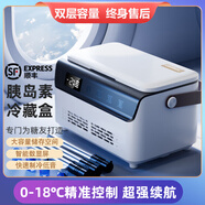 酷寶（Coolbox） 胰島素冷藏盒2-8度 疫苗冷藏箱便攜充電式USB小冰箱藥品注射筆盒 鋰電頂配雙層款-單電池約8-10h