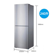 松下（Panasonic）冰箱240L升風(fēng)冷無霜雙門兩門小型家用宿舍電冰箱NR-EB24WSP-S NR-EB24WSP-S