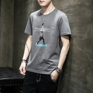 A21以純同款新品短袖T恤00純棉高品質(zhì)百搭時(shí)尚T恤不起球 灰色 M