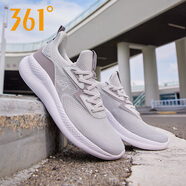 361°一腳蹬|跑鞋男鞋春夏季軟底減震輕便休閑鞋網(wǎng)面透氣防滑運(yùn)動(dòng)鞋男 光子灰/鋅鐵灰（慢跑鞋） 42