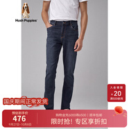 暇步士（Hush Puppies）男裝秋冬男士直筒寬松牛仔褲 055中藍2 32