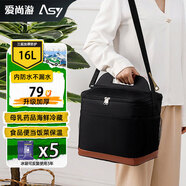 愛(ài)尚游（ASY）16升加厚內(nèi)部防水不漏水 保溫袋飯盒袋 手提冰袋冷藏包 母乳儲(chǔ)奶藥品2-8度保冷 水果保鮮盒便當(dāng)包 商用外賣(mài)送餐箱露營(yíng)野餐包 外賣(mài)冷鏈保溫箱