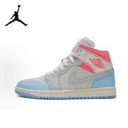 耐克（NIKE）官方女鞋 秋冬新款AIR JORDAN MID AJ1喬1高幫運動(dòng)休閑鞋 籃球鞋 IM7420-133 35.5 【建議腳長(cháng)22厘米】 