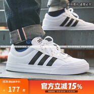 阿迪達(dá)斯（adidas）男鞋 NEO 輕便舒適簡(jiǎn)約低幫運(yùn)動(dòng)休閑板鞋 力薦 透氣布面 情侶款白黑 AW3889 36.5