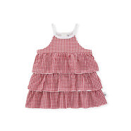Burt's Bees Baby 嬰兒女童連衣裙 短袖 100% 有機棉 Rose Gingham Dress 3-6 Months