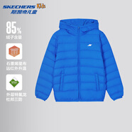 Skechers斯凱奇小暖寶羽絨服男童女童外套保暖秋冬童裝P424K076/P425K050 公主藍/007G 140