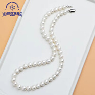 胖東來(lái)品質(zhì)人造珍珠毛衣鏈長(zhǎng)款項(xiàng)鏈多層搭旗袍雙層 8-9白珍珠45cm 8-9mm