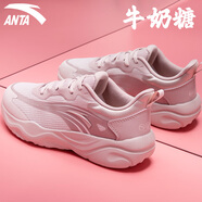 安踏（ANTA）女鞋緩震跑步鞋女春夏運動鞋休閑女鞋專業(yè)競速跑鞋 象牙白/藕灰 39